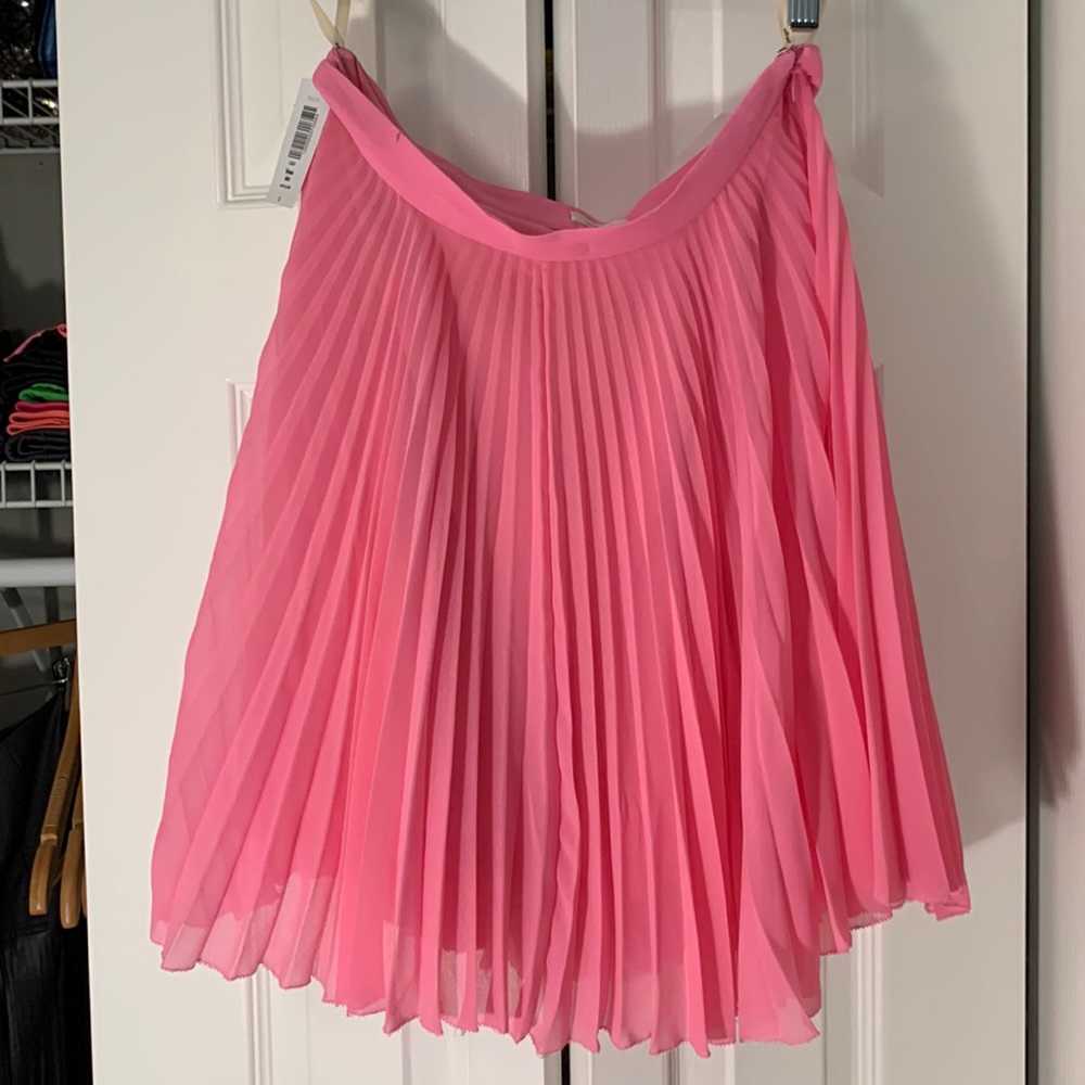 Pleated pink skirt